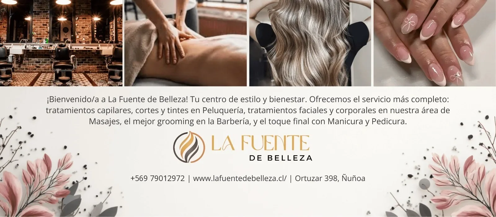 ¡Bienvenido/a a La Fuente de Belleza! Tu centro de estilo y bienestar — barbería, masajes, peluquería y manicure
