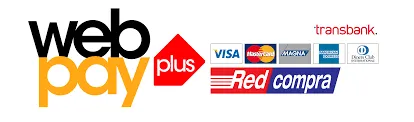 Medios de pago: Webpay Plus, Visa, Mastercard, Transbank y Redcompra